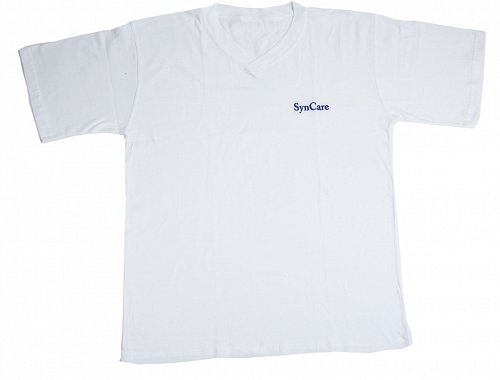 Tričko bílé s vyšitým logem, velikost S